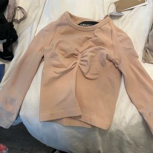 Adidas long sleep cropped work out top